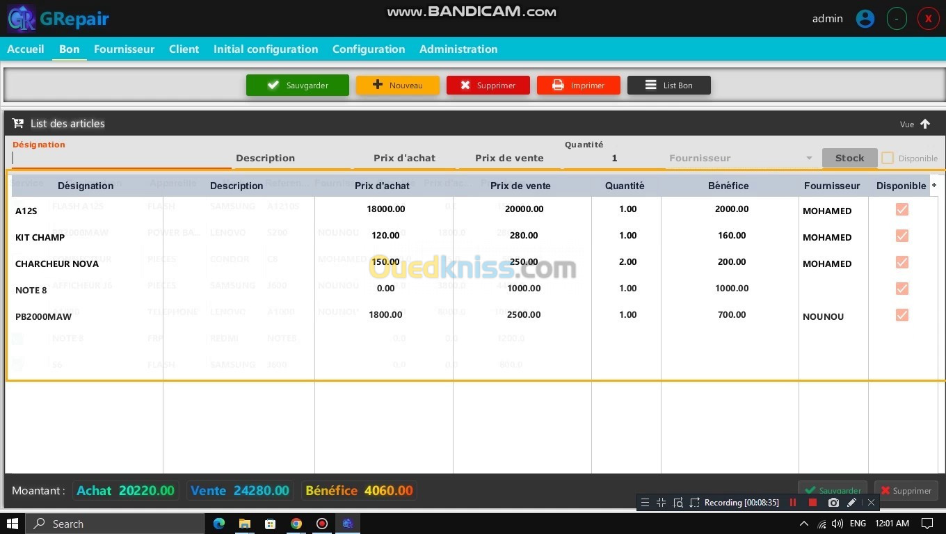 logiciel de gestion de stock et facturation gratuit algerie