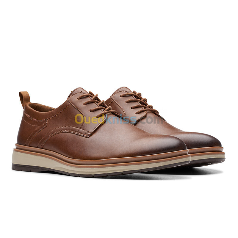 CLARKS Chantry Lo Dark Tan Lea