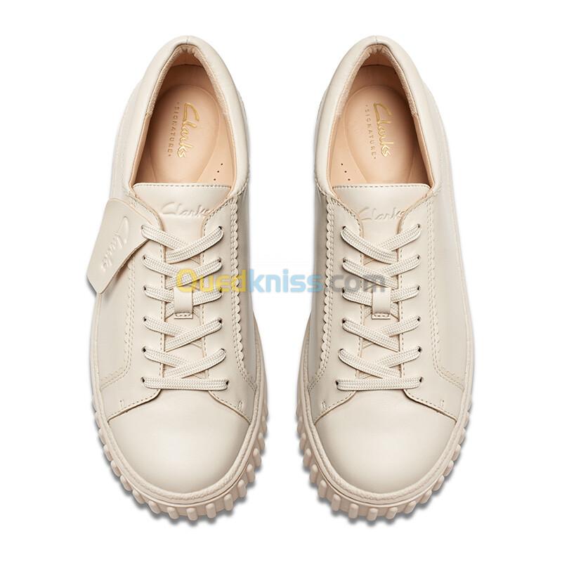 CLARKS Mayhill Walk Cream Leather