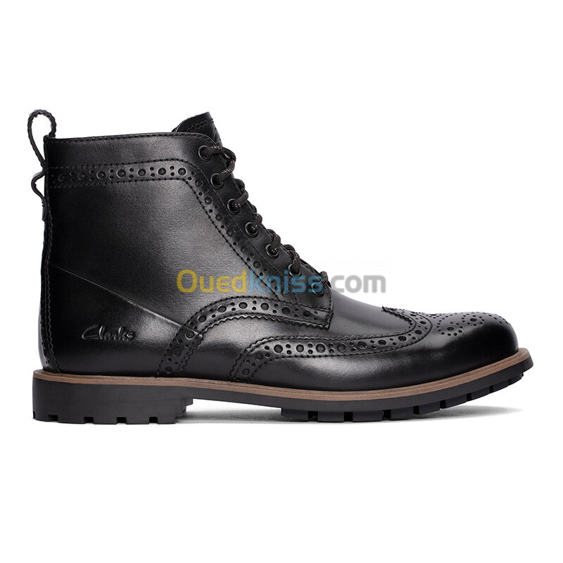 CLARKS WestcombeLimit Black Leather