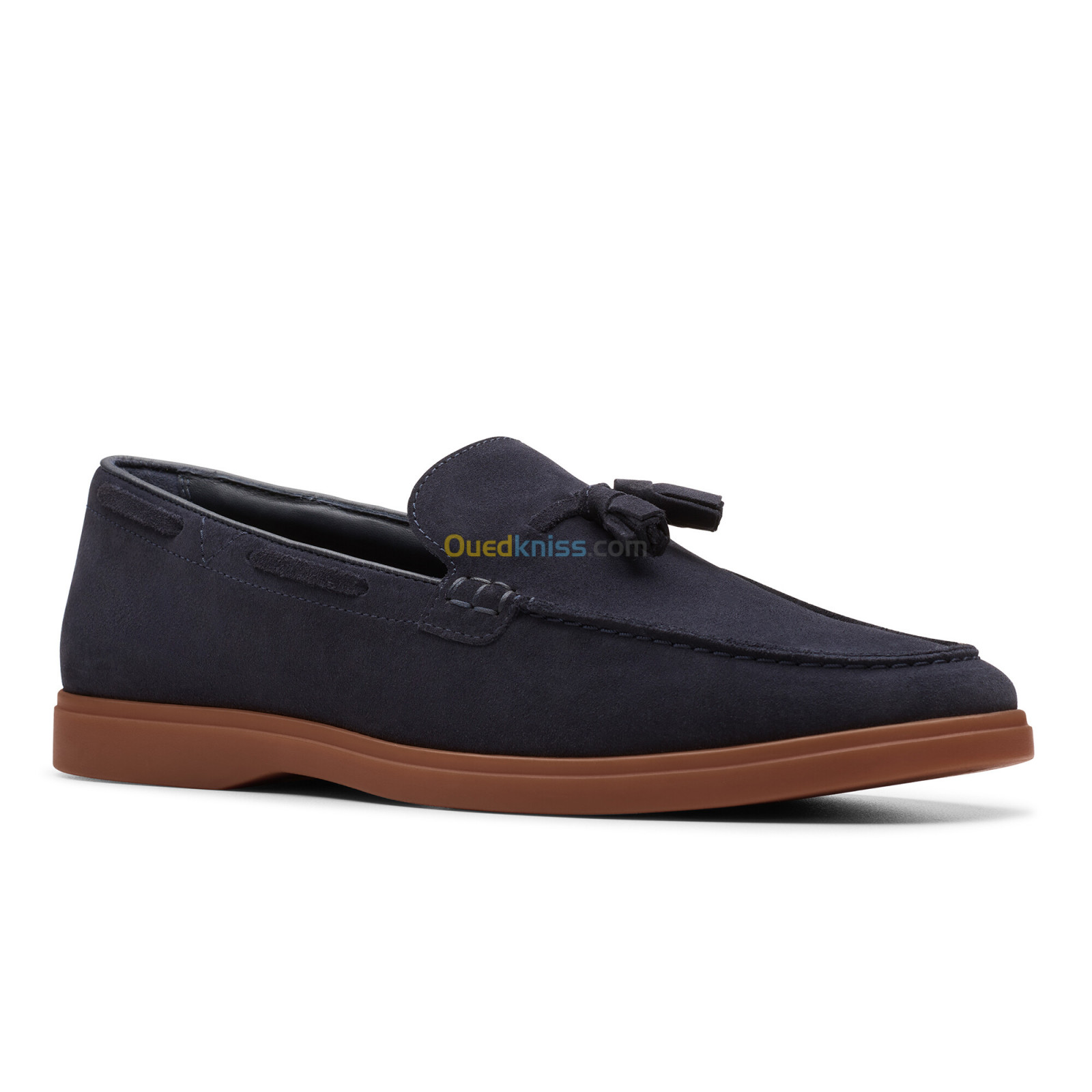 CLARKS Torford Tassel Navy Suede