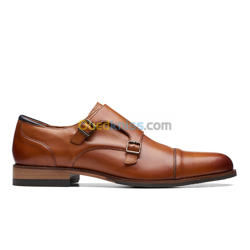 Clarks CraftArlo Monk Tan Leather