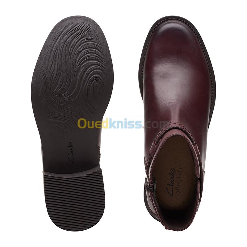 CLARKS Maye Ease Dark Brown Lea