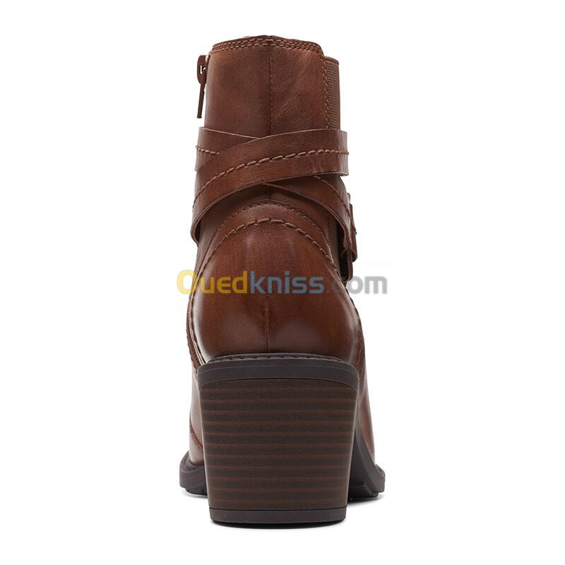 CLARKS Scene Star Dark Tan Lea