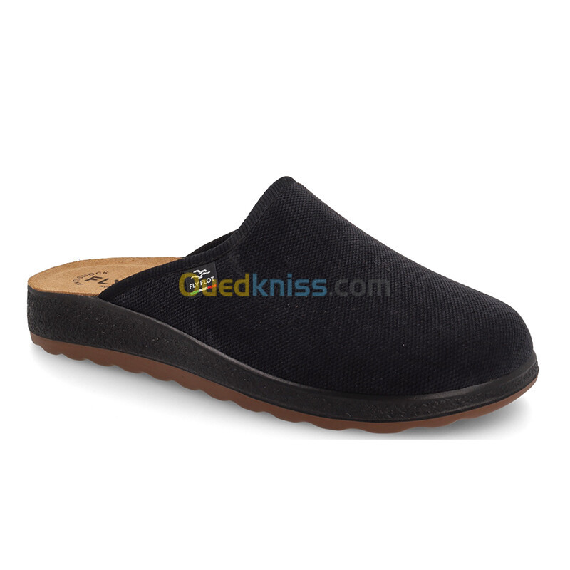 FLY FLOT Cloth Man Slipper Black