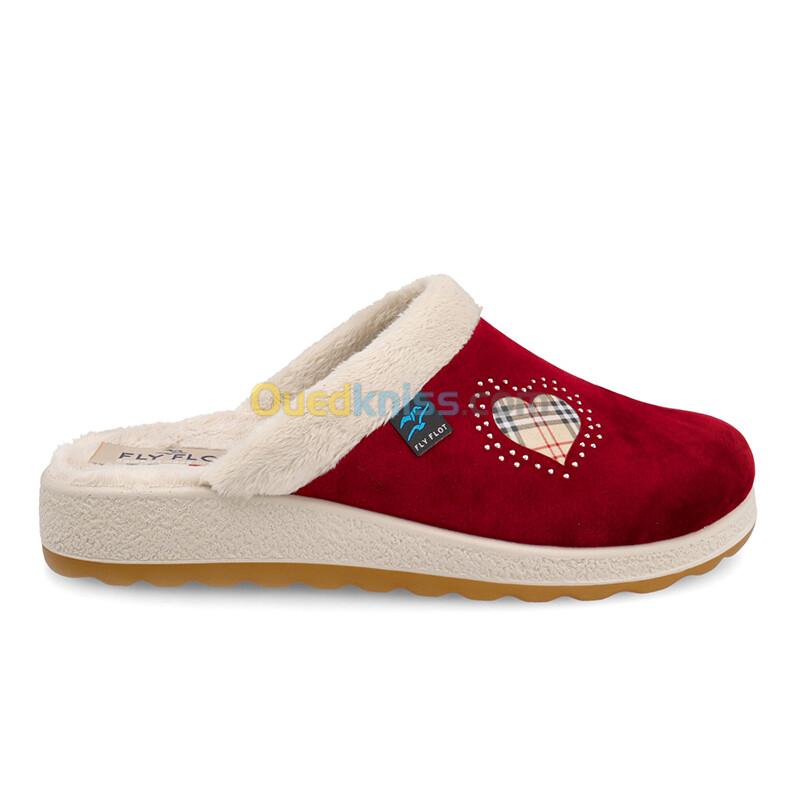 FLY FLOT Cloth Woman Slipper Burgundy