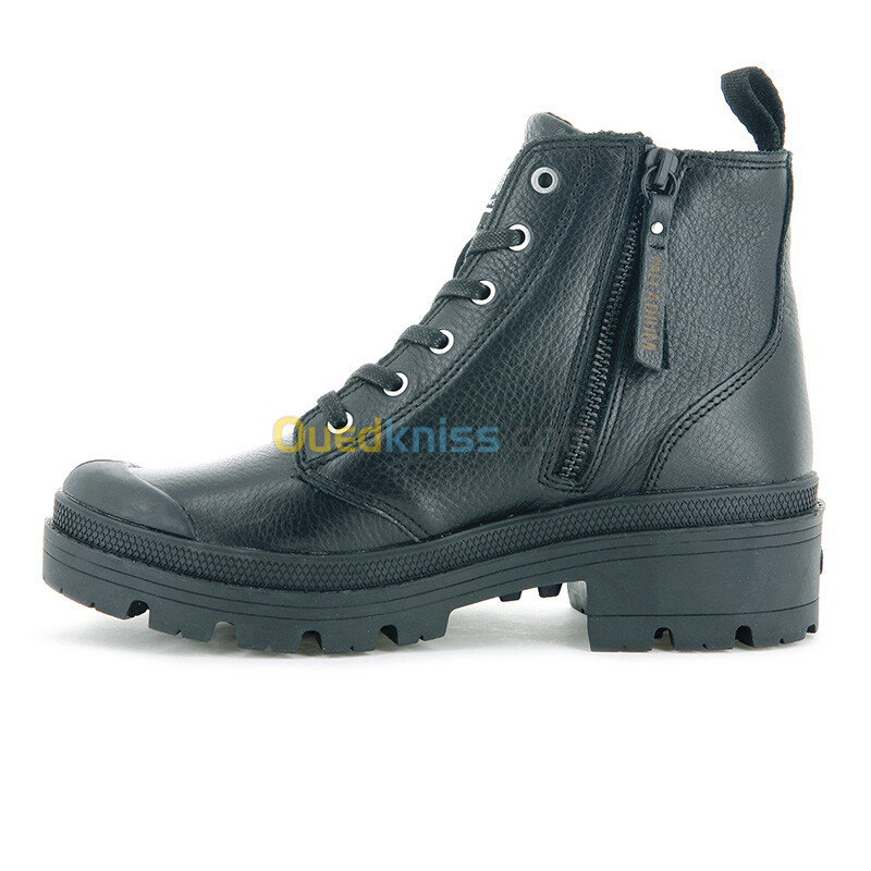 PALLADIUM PALLABASE LEATHER BLACK BLACK/BLACK