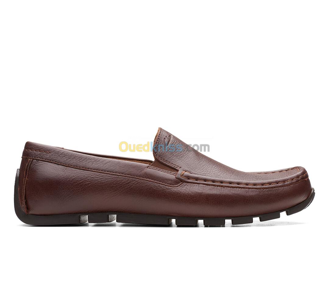 Clarks Oswick Plain Dark Tan Lea