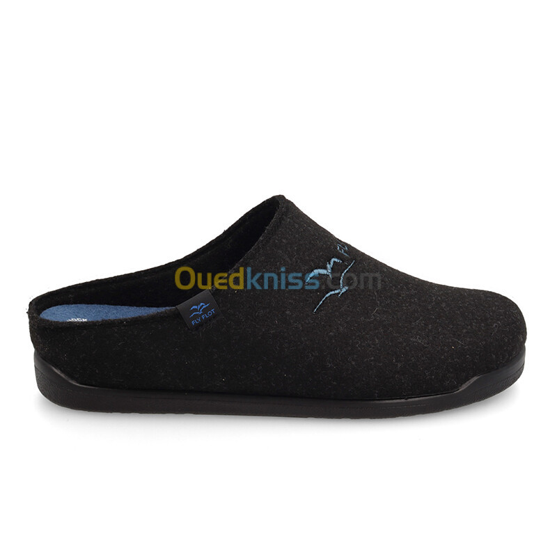 FLY FLOT Cloth Man Slipper Black