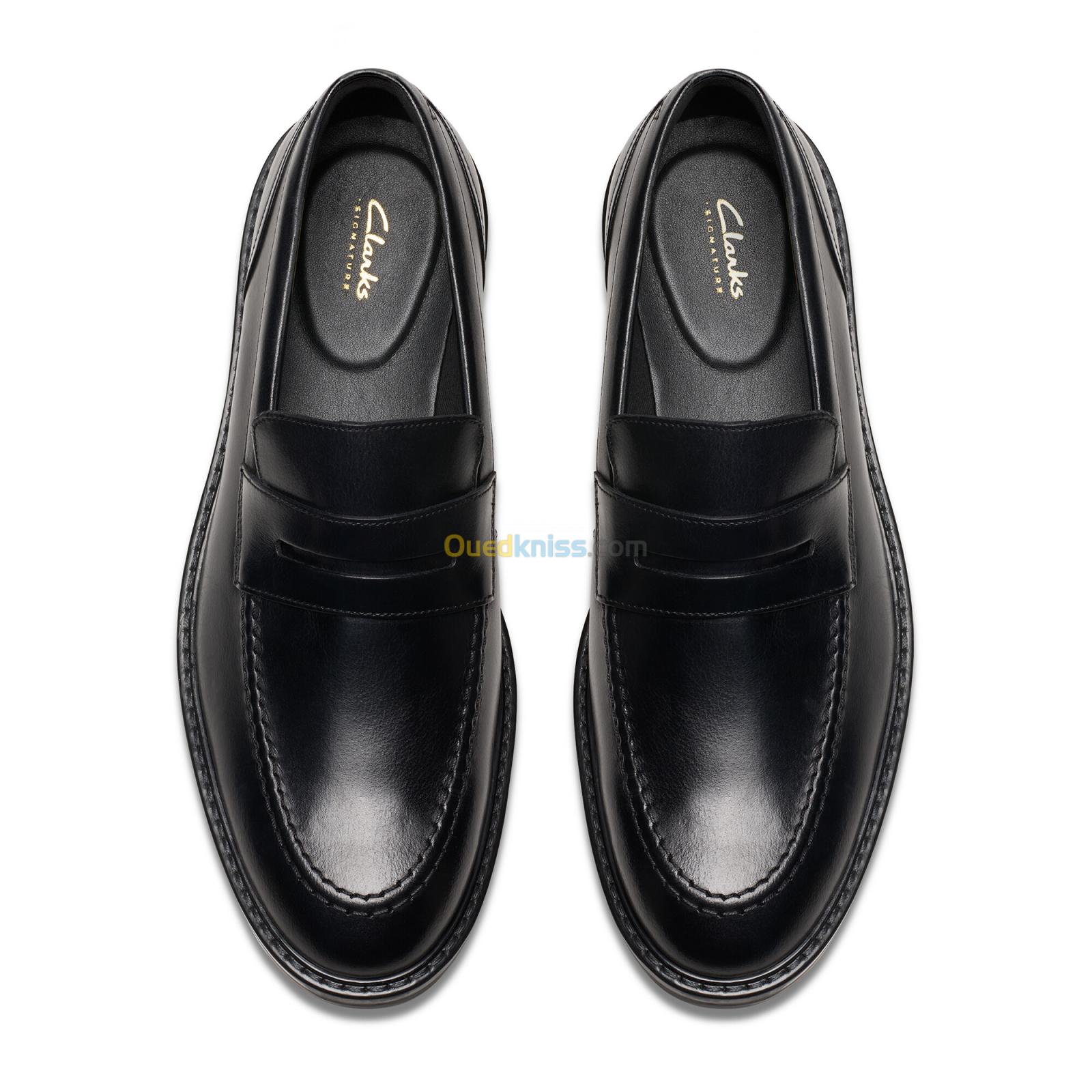 CLARKS Aldwin Step Black Leather