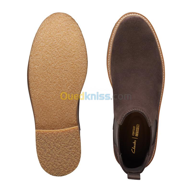 CLARKS Clarkdale Easy Dark Brown Suede