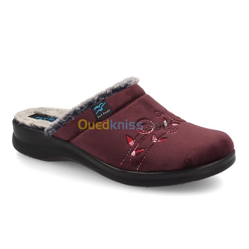 FLY FLOT Cloth Woman Slipper Plum