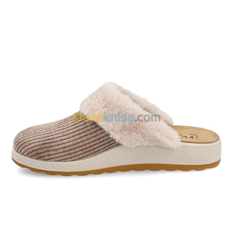 FLY FLOT Cloth Woman Slipper Taupe