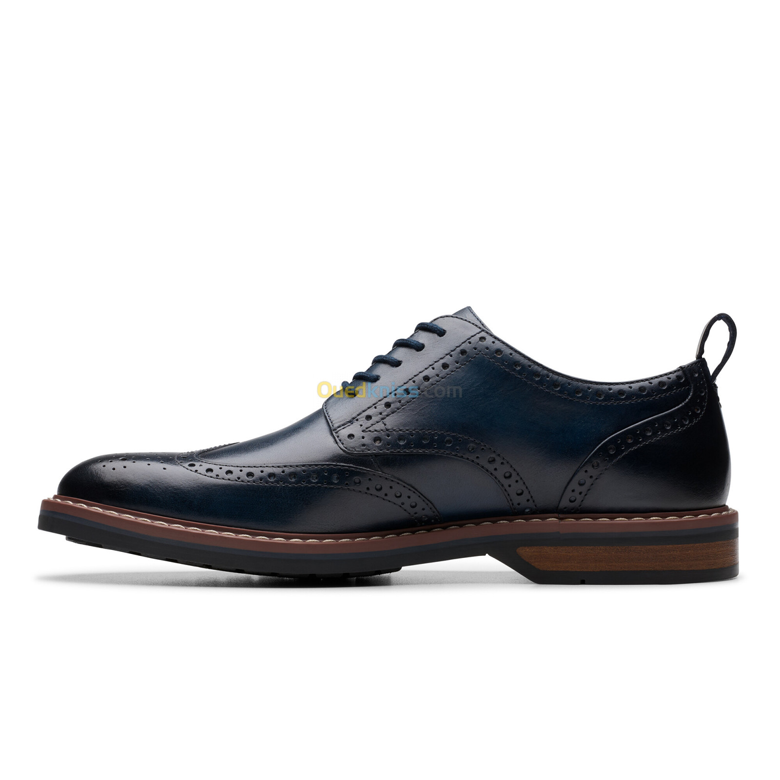 CLARKS Aldwin Limit Navy Leather