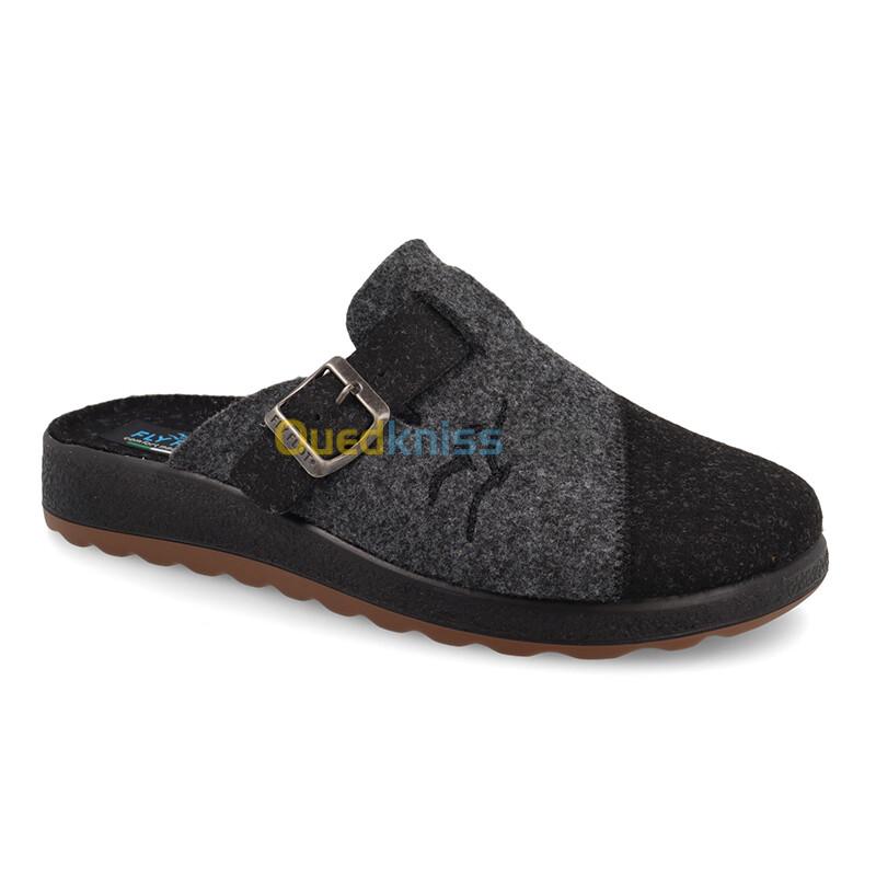 FLY FLOT Cloth Man Slipper Black