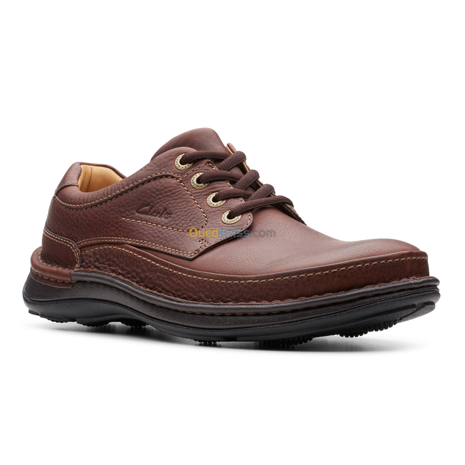 CLARKS Nature Three Mahogany Leather