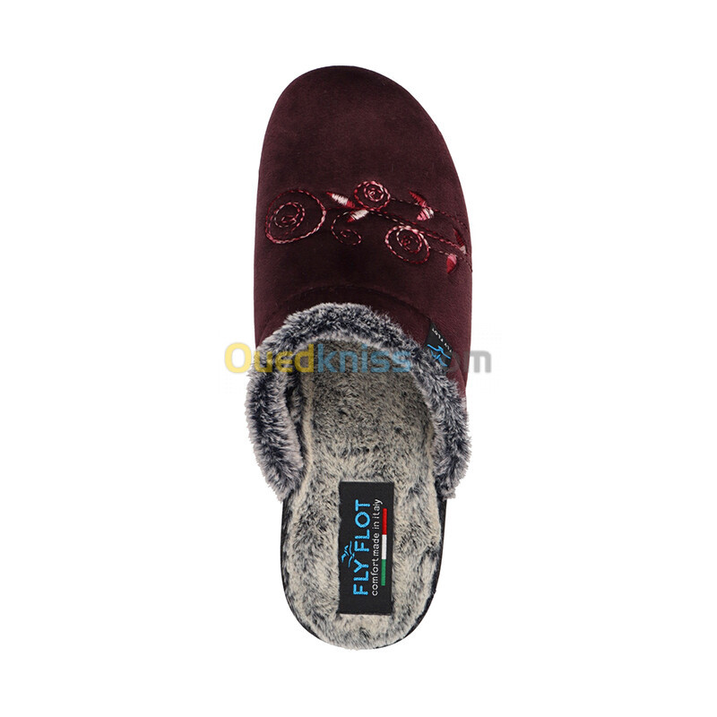 FLY FLOT Cloth Woman Slipper Plum