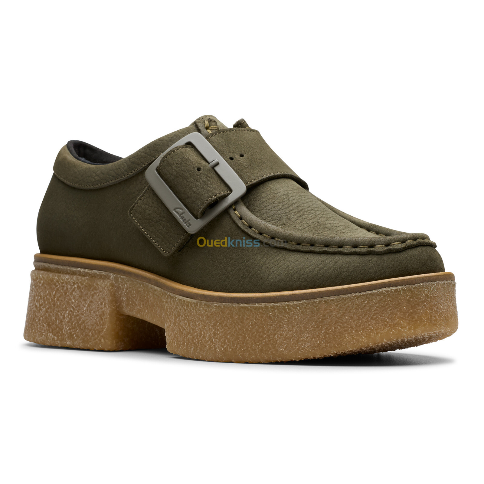 CLARKS Linoso Monk Dark Green Nub