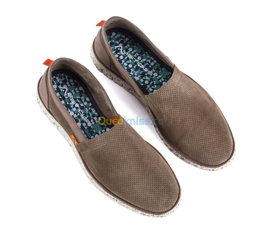 AMBITIOUS AMBER Perforated Suede Slip-On