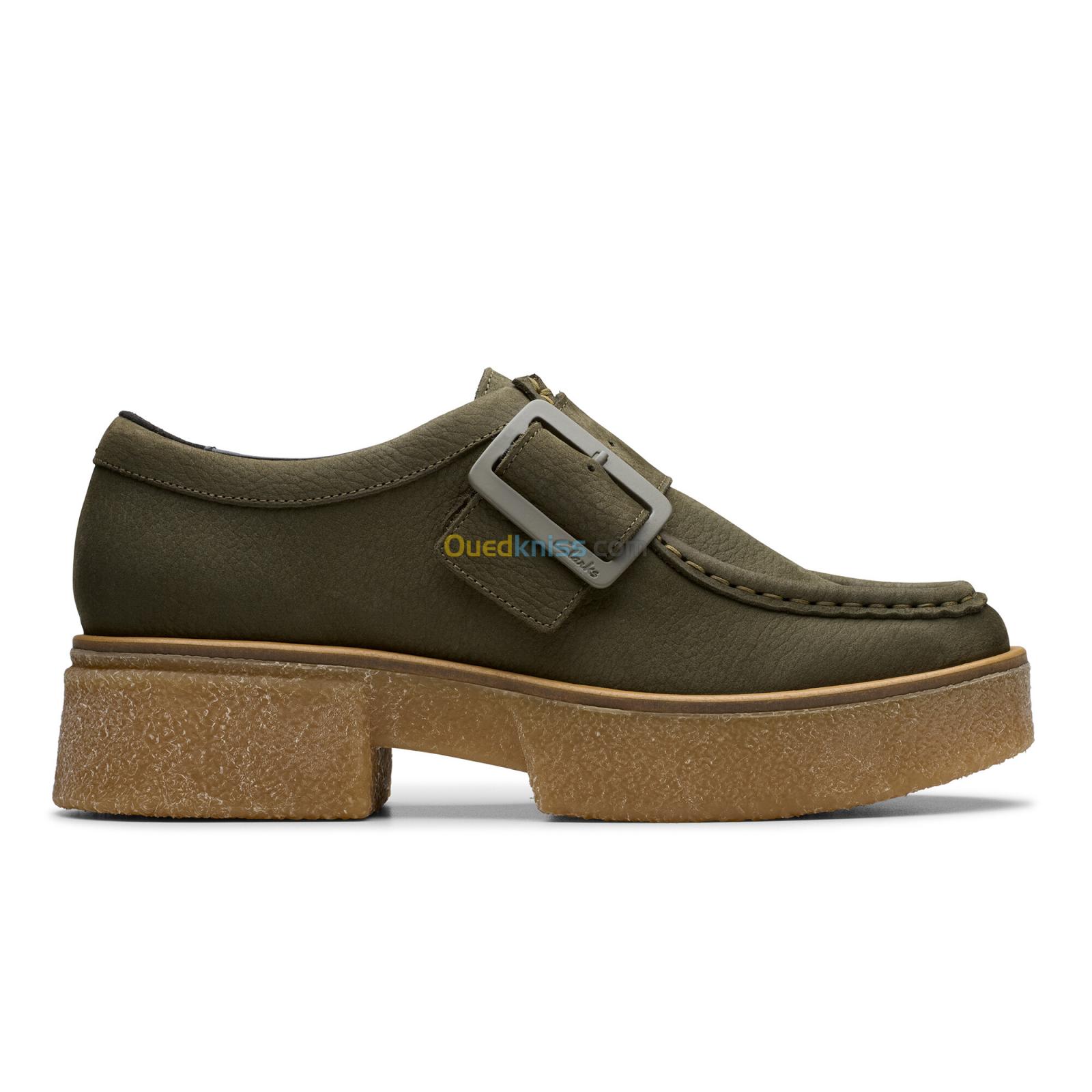 CLARKS Linoso Monk Dark Green Nub