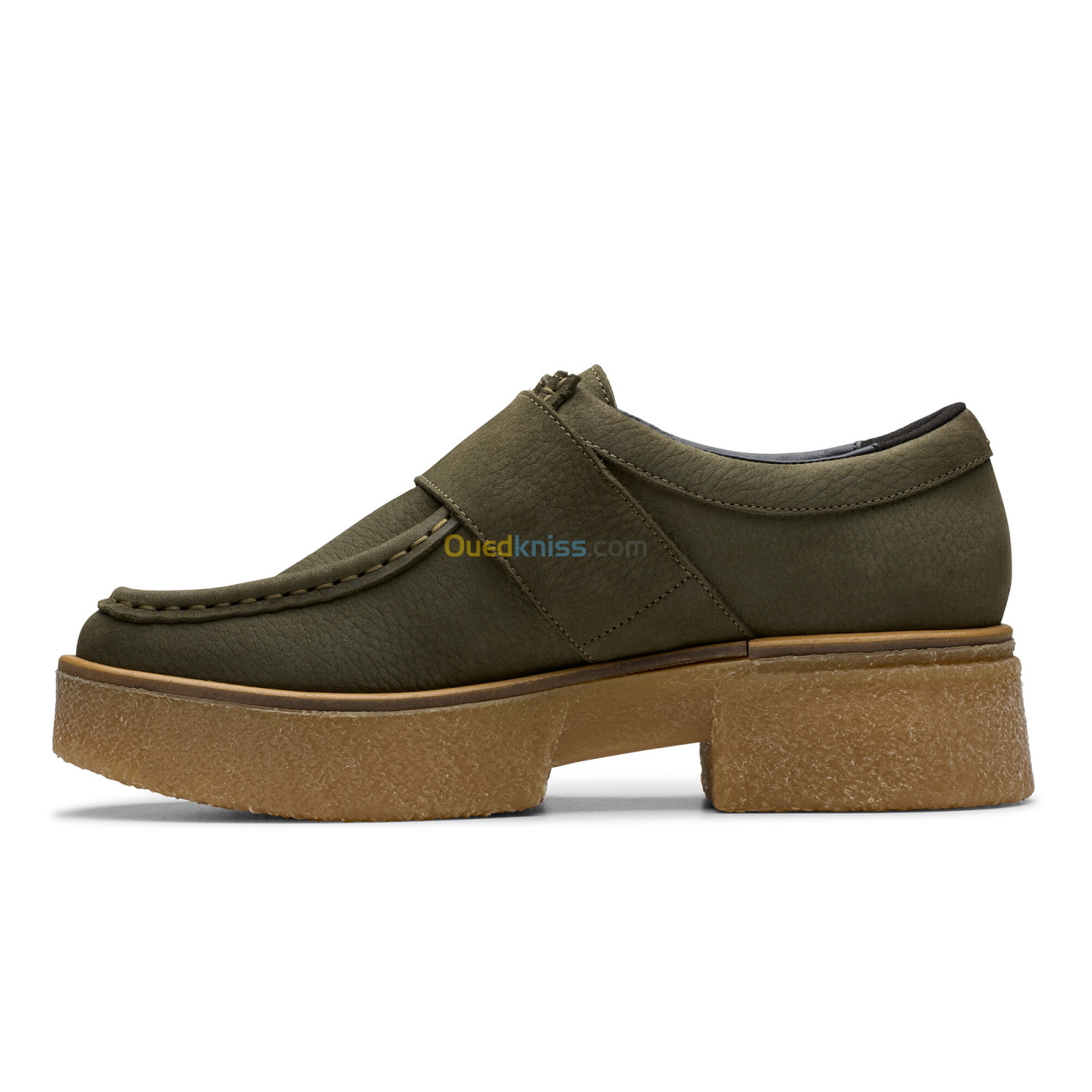 CLARKS Linoso Monk Dark Green Nub