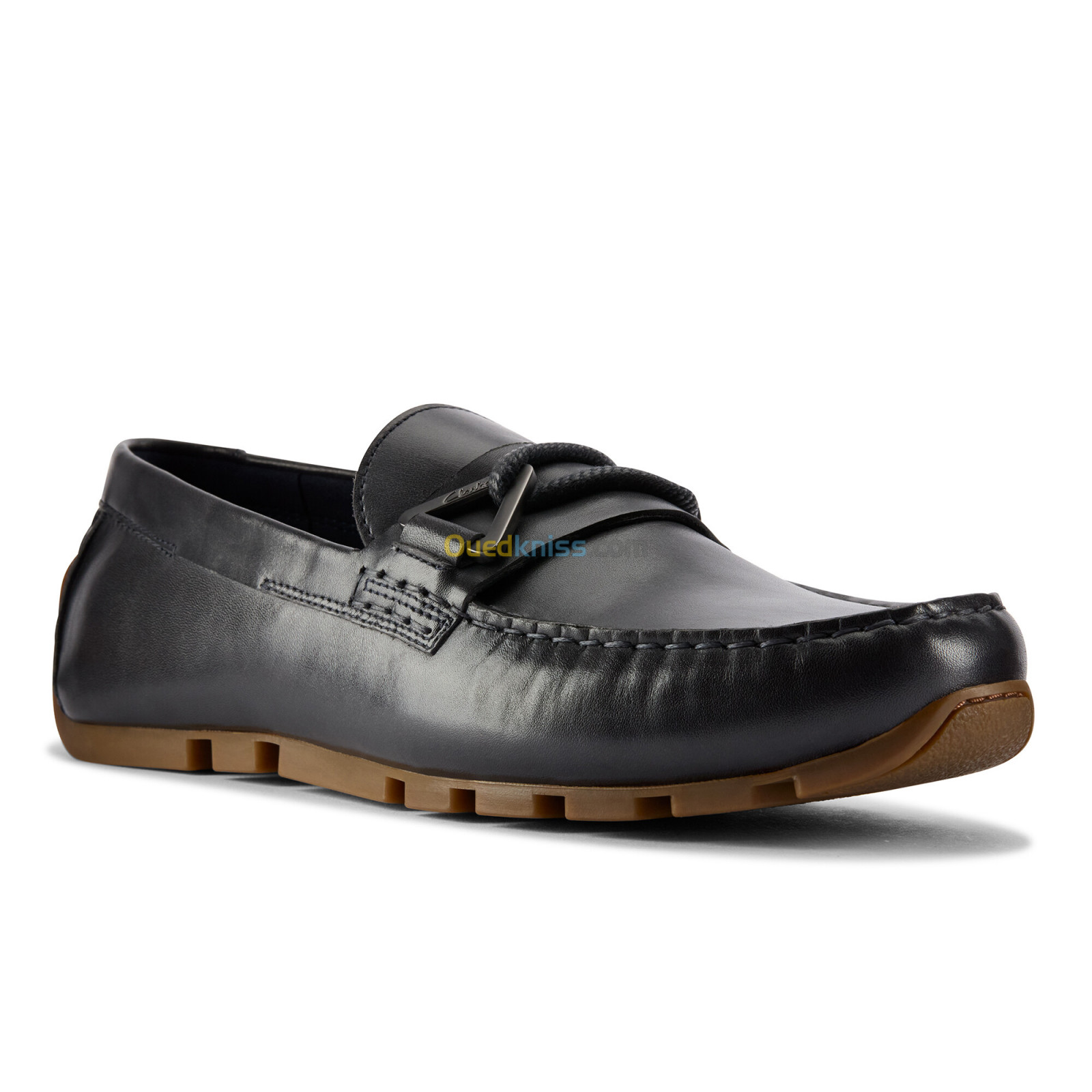 CLARKS Oswick Trim Navy Leather