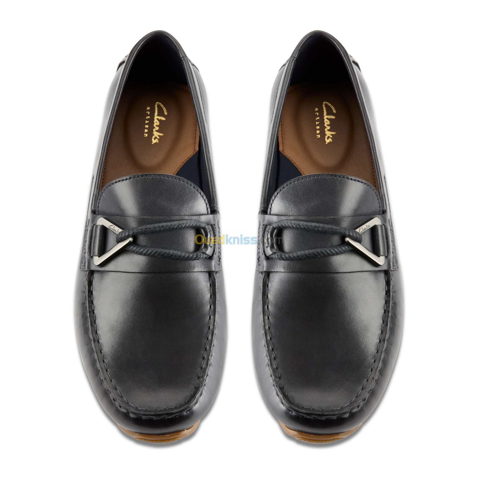 CLARKS Oswick Trim Navy Leather