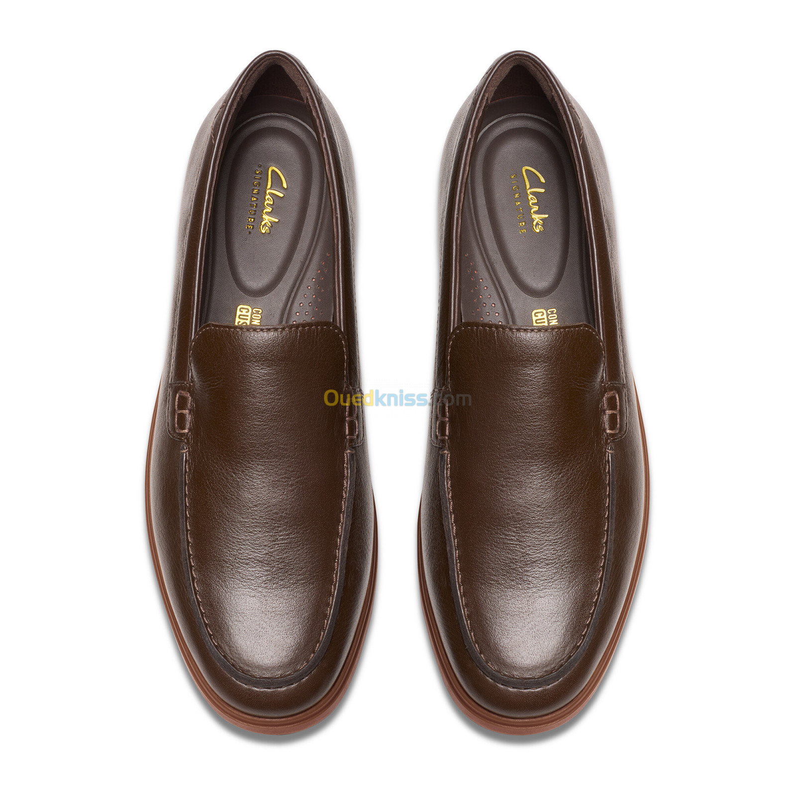 CLARKS Torford Easy Dark Brown Lea