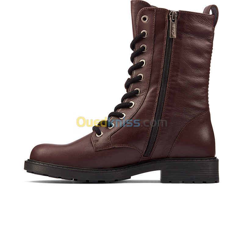 CLARKS Orinoco2 Style Burgundy Leather