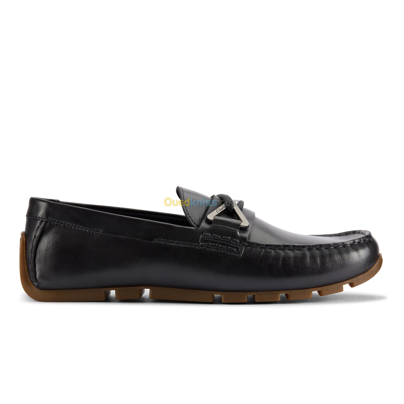 CLARKS Oswick Trim Navy Leather