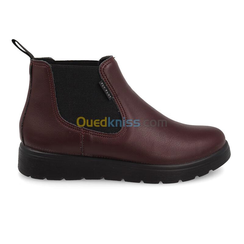 FLY FLOT Synthetic Woman Ankle Boot Plum