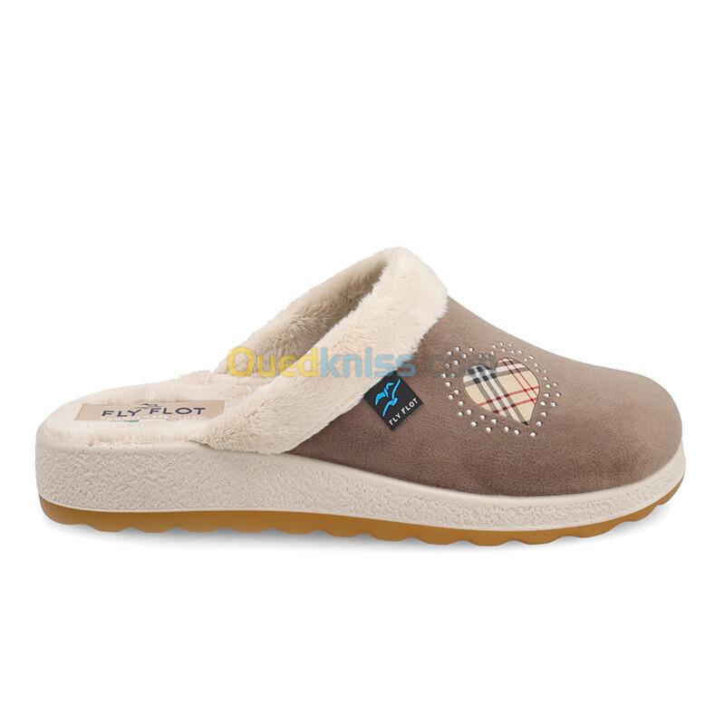 FLY FLOT Cloth Woman Slipper Taupe