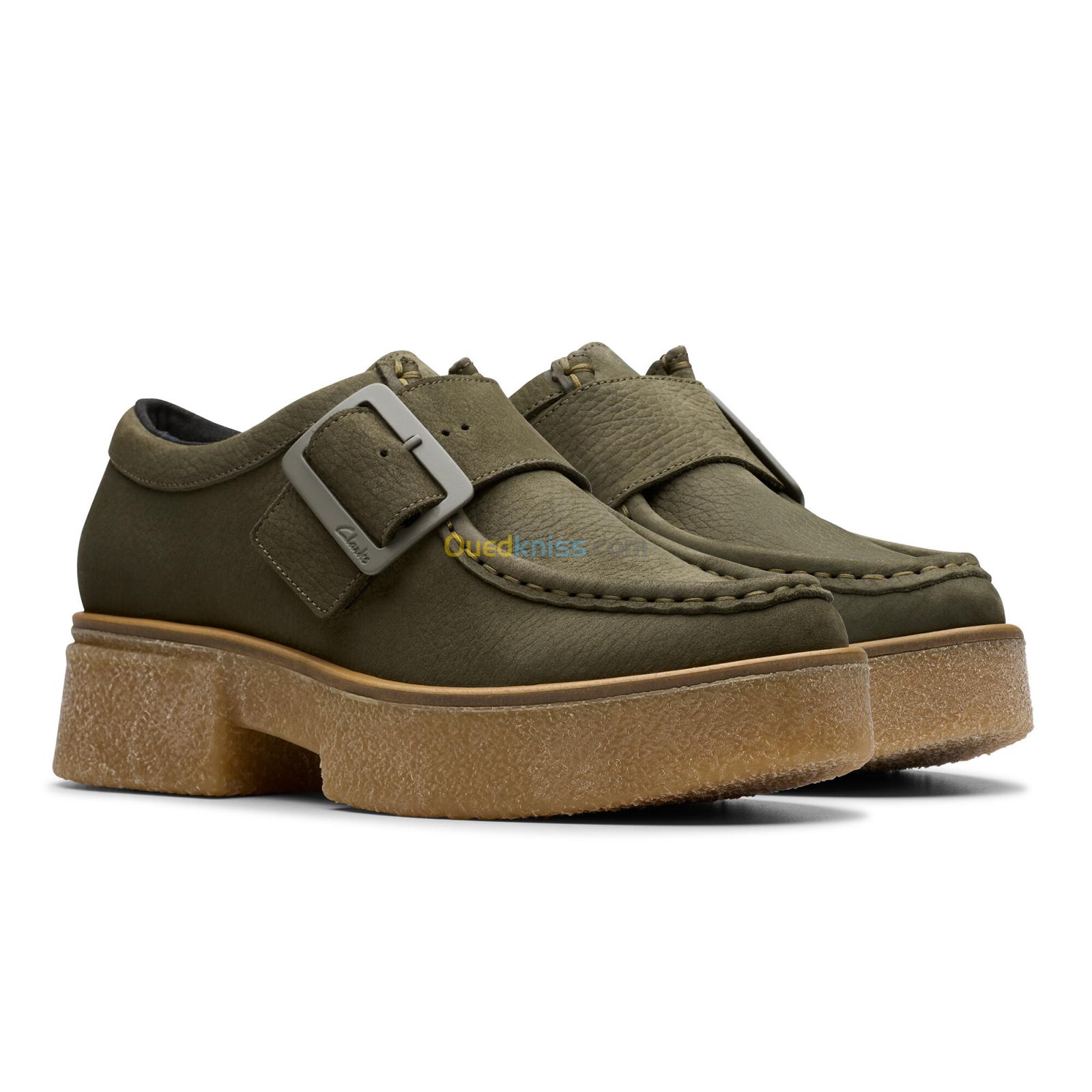 CLARKS Linoso Monk Dark Green Nub