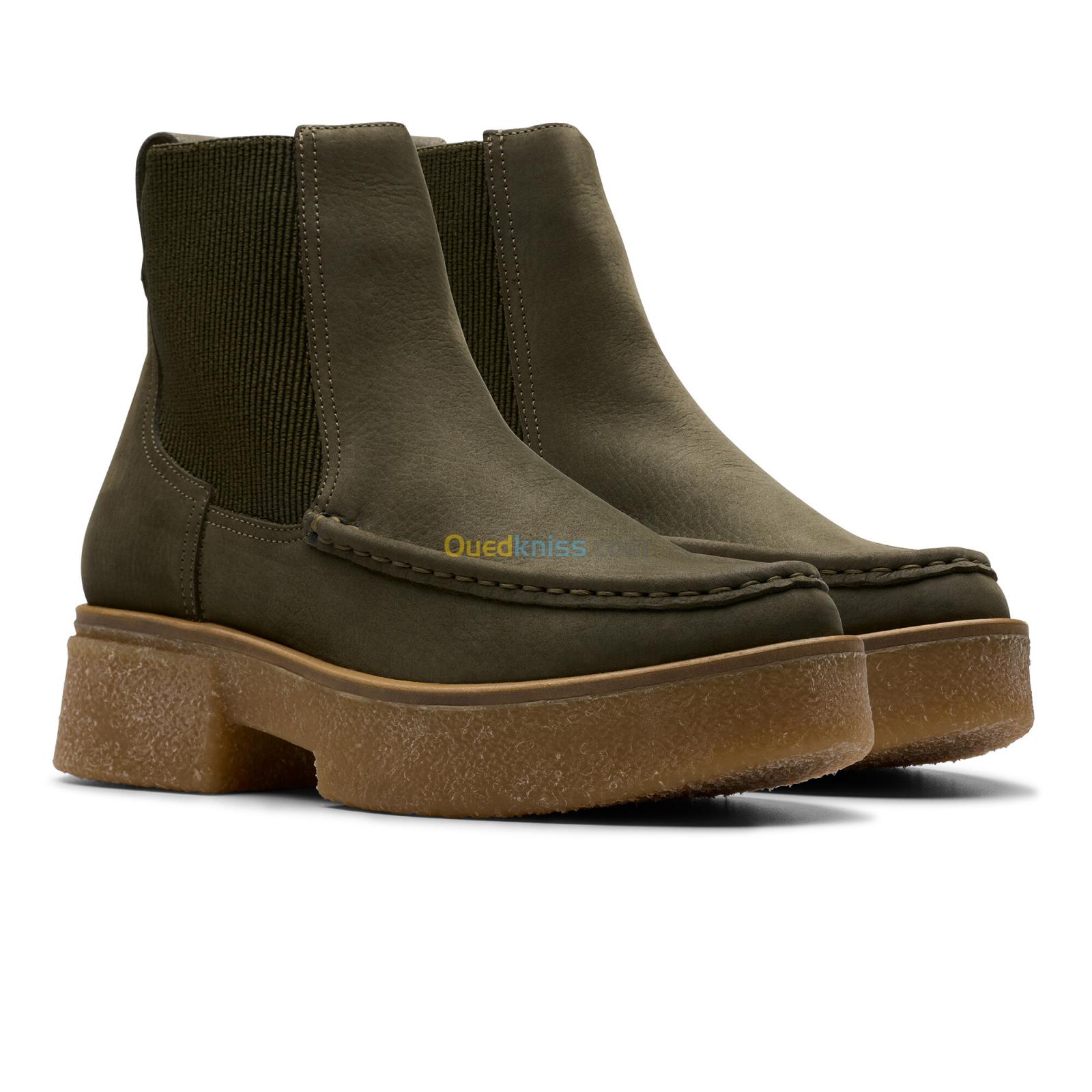 CLARKS Linoso Top Dark Green Nub