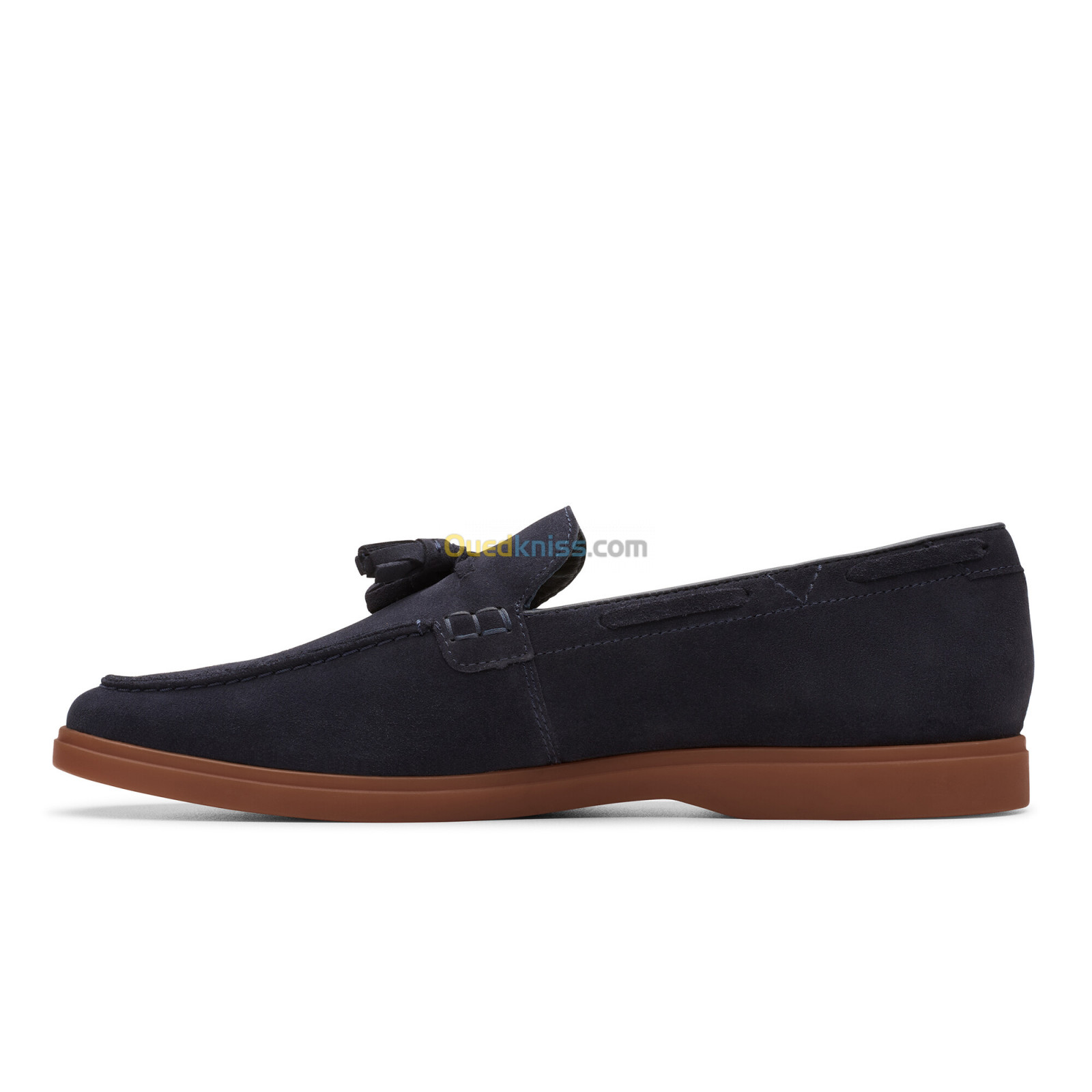 CLARKS Torford Tassel Navy Suede