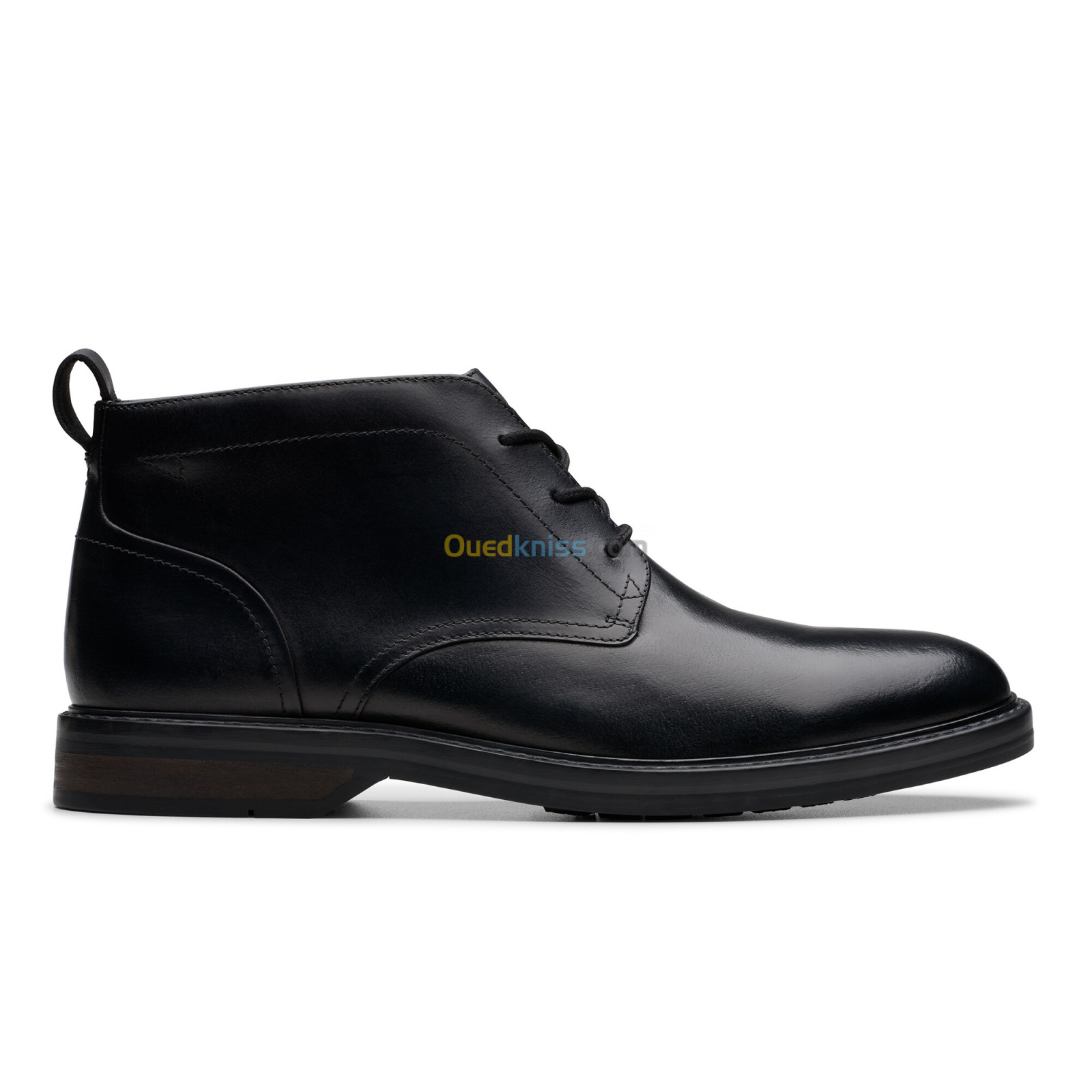 CLARKS Aldwin Chukka Black Leather