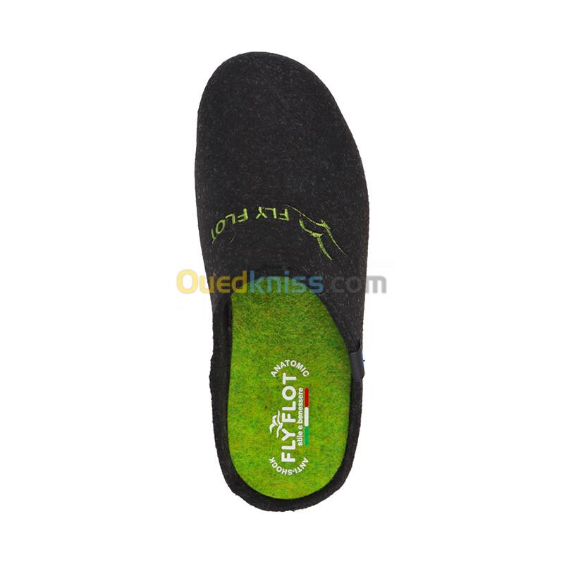 FLY FLOT Cloth Man Slipper Black