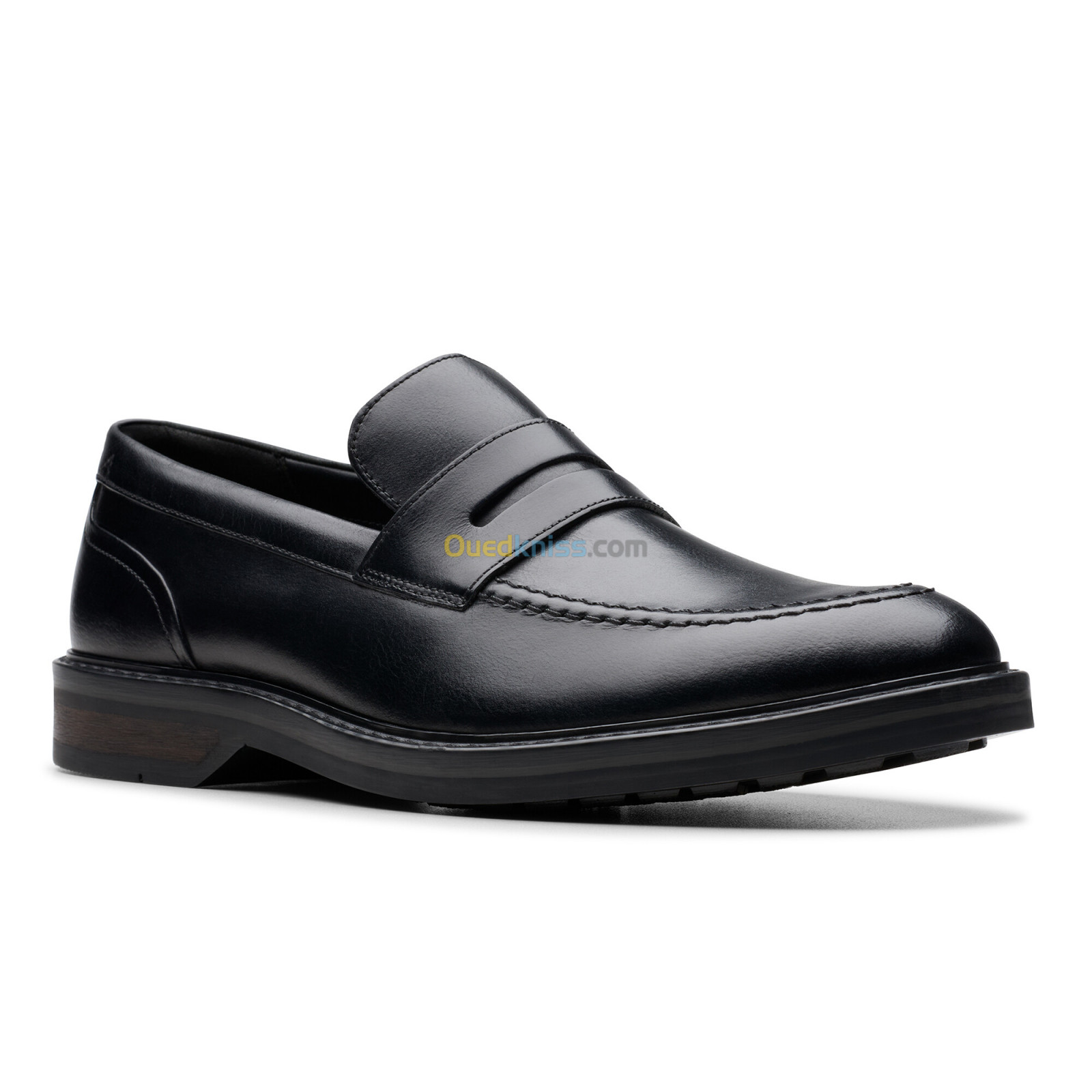 CLARKS Aldwin Step Black Leather