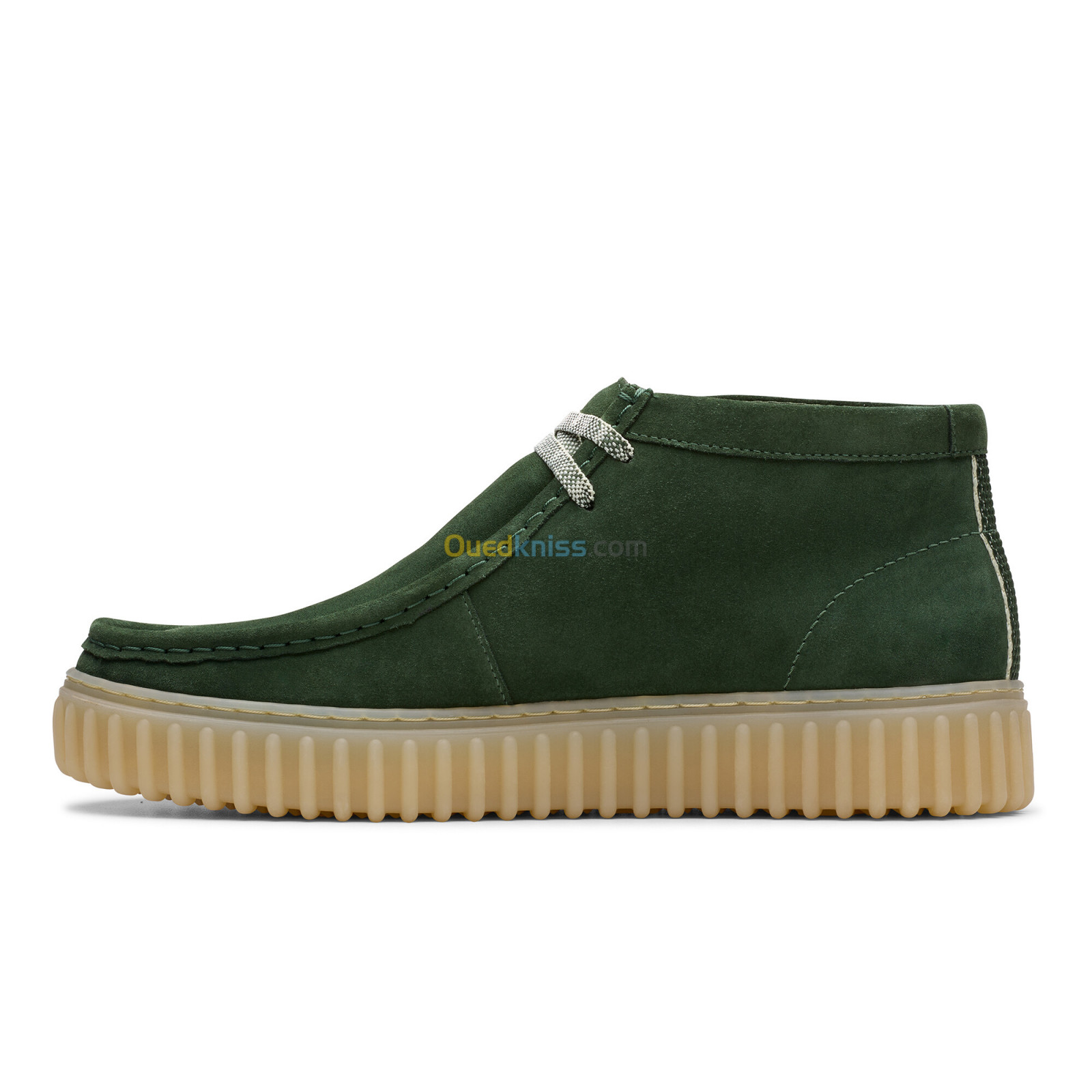 CLARKS Torhill Hi Dark Green Suede