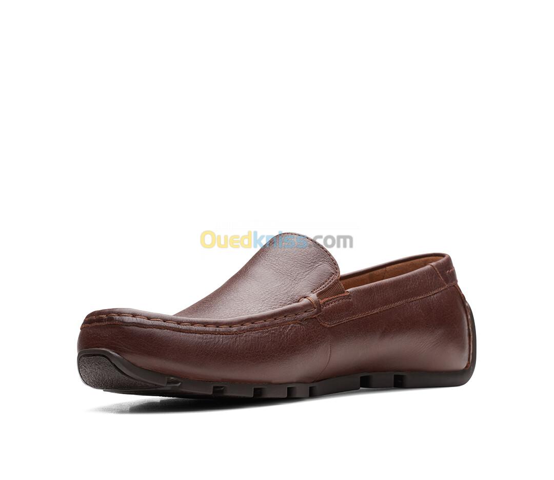 Clarks Oswick Plain Dark Tan Lea