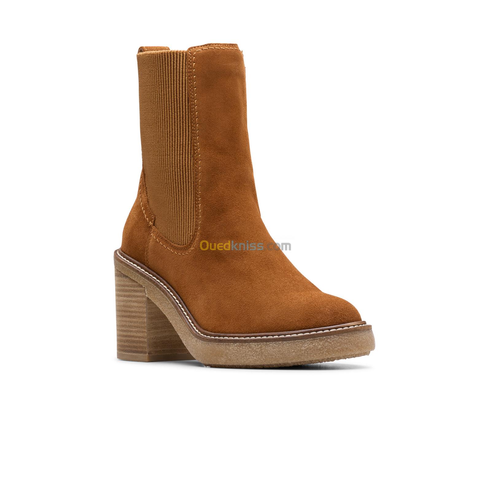 CLARKS Cassiano Top Mid Tan Sde