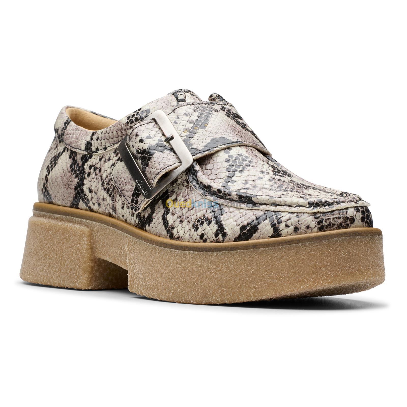 CLARKS Linoso Monk Grey Snake Lea