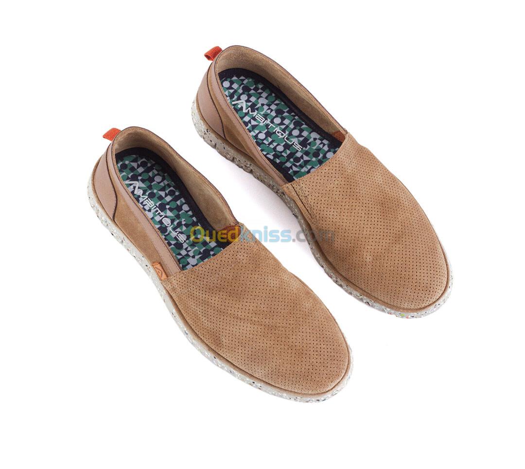 AMBITIOUS AMBER Perforated Suede Slip-On