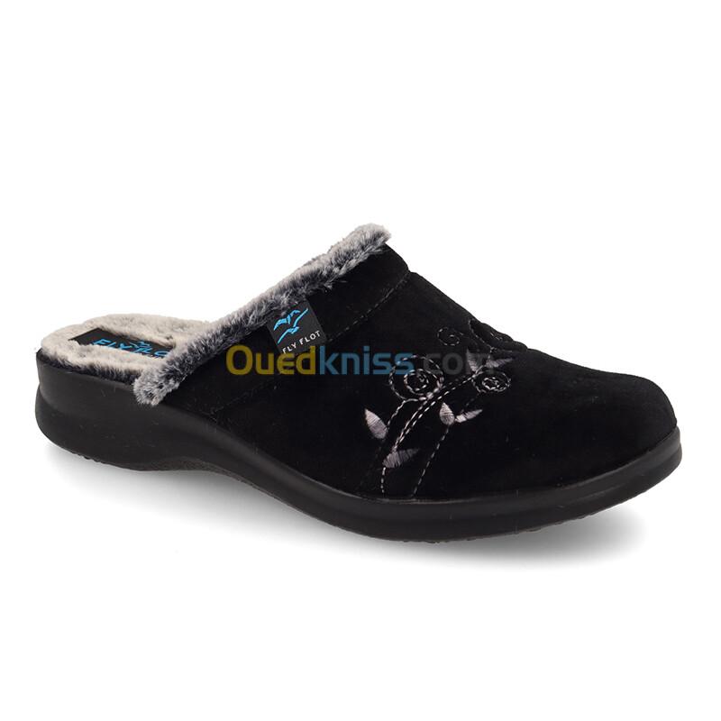 FLY FLOT Cloth Woman Slipper Black