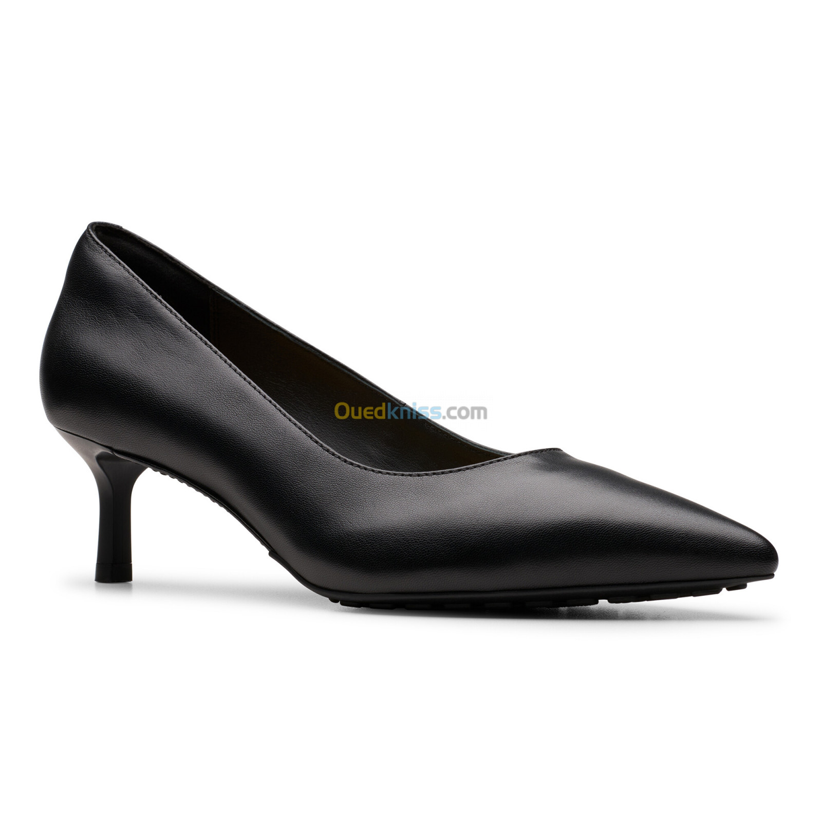 CLARKS Adela Court Black Leather