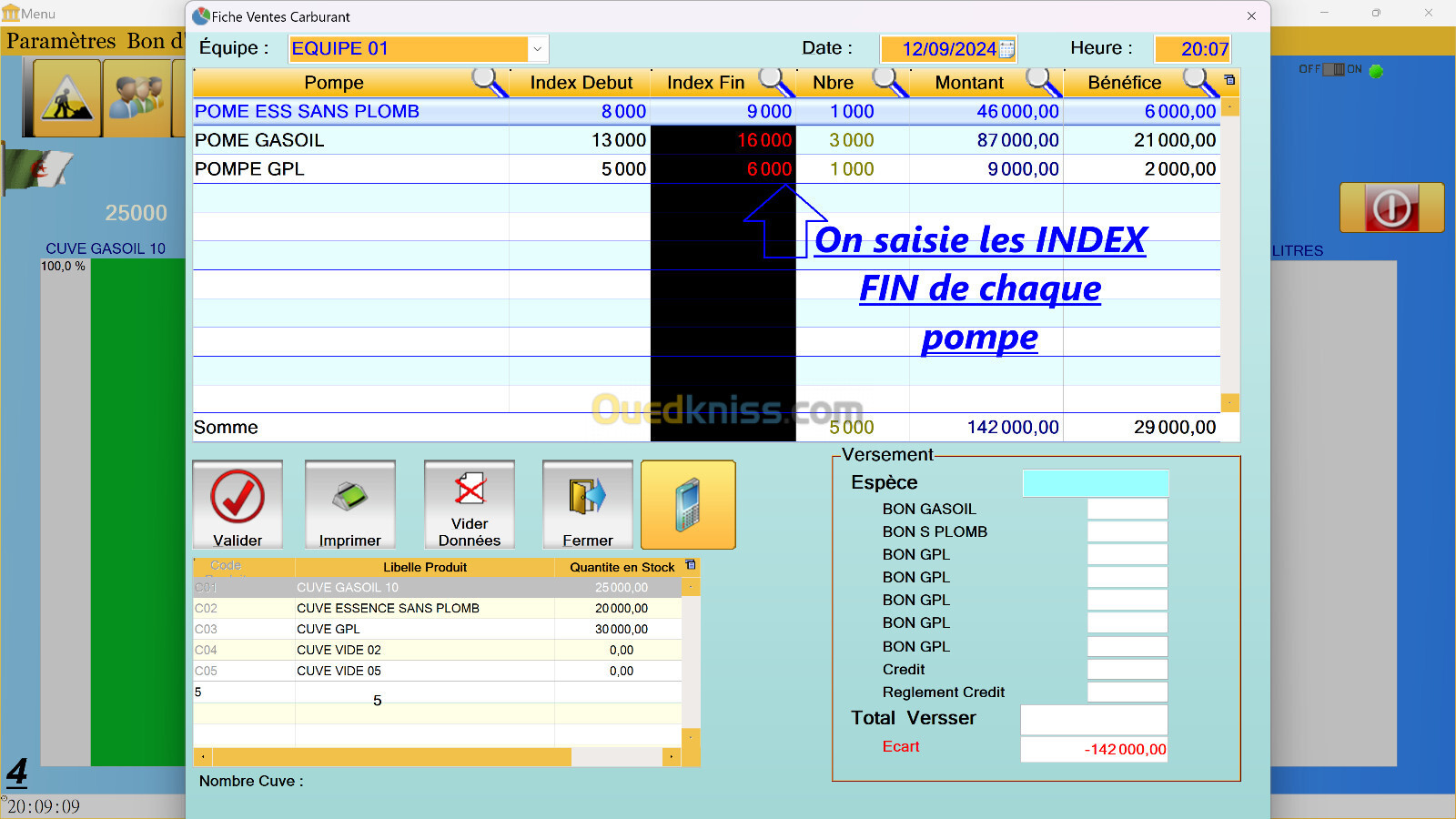 LOGICIEL POUR GESTION D'UNE STATION SERVICE 