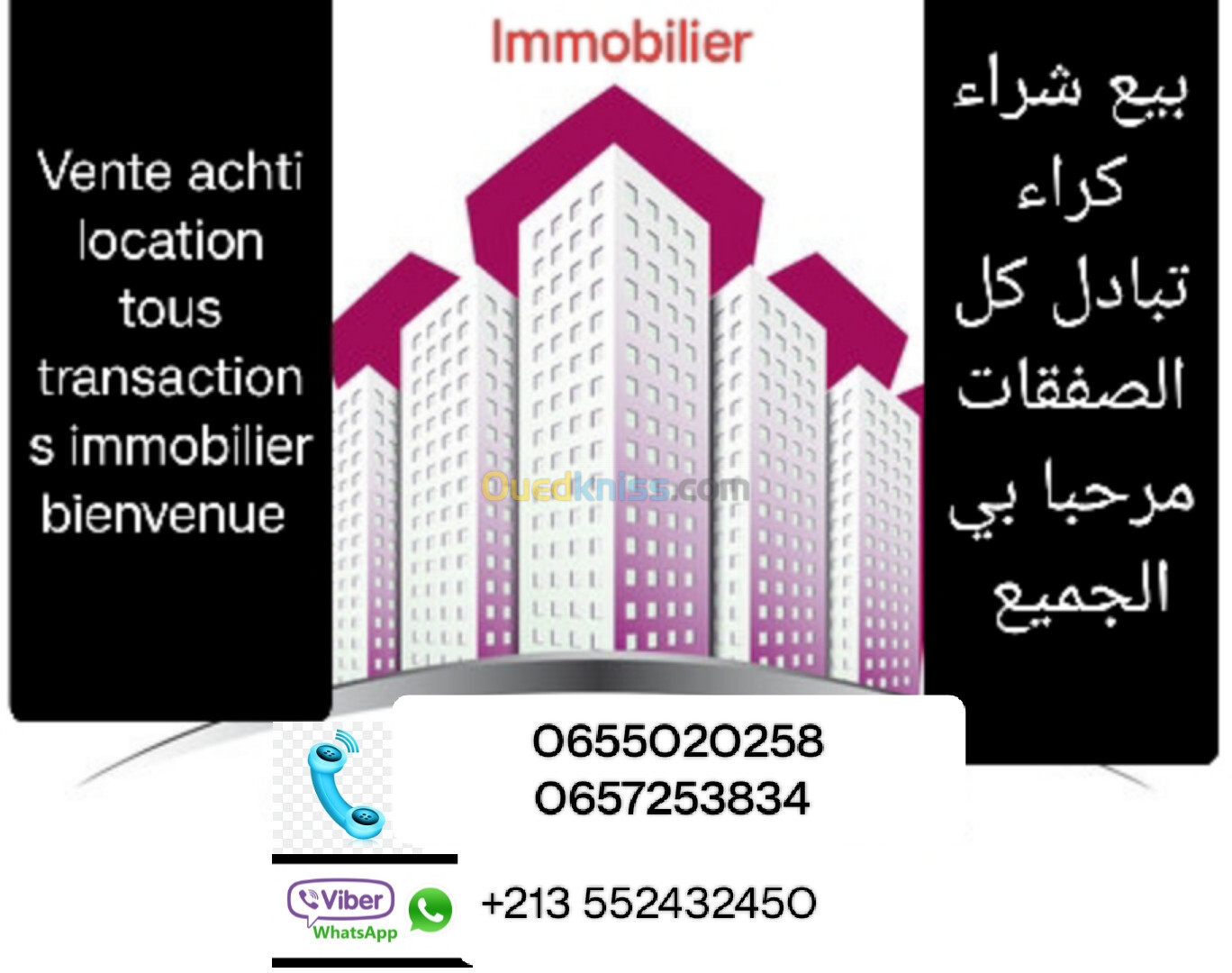 Cherche achat bien immobilier Alger Bordj el kiffan