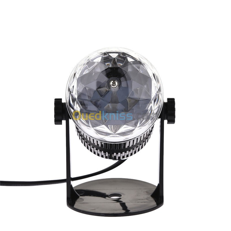 Projecteur boule cristal Rotative à Commande Vocale, Laser RVB  LED 220V