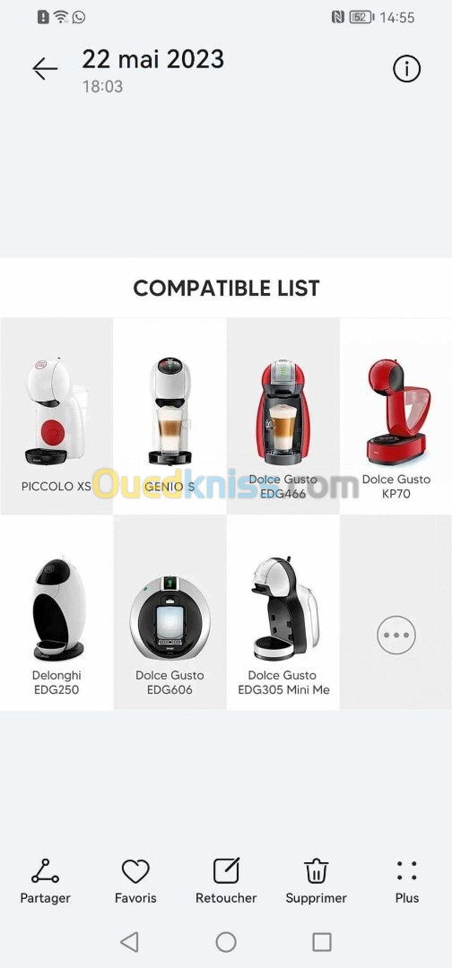 Adaptateur pour machine dolce gusto 