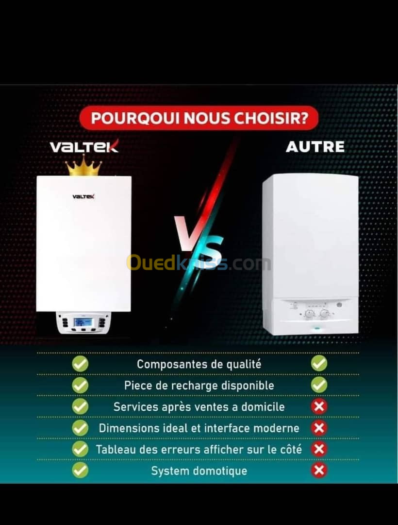 Chaudière Valtek 24kw à ventouse 